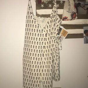 high end brand wrap dress